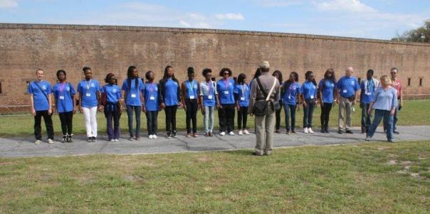 French youth visit Old Fort Jackson